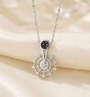 925 Silver Ethereal Amethyst Wheel Necklace