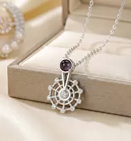 925 Silver Ethereal Amethyst Wheel Necklace