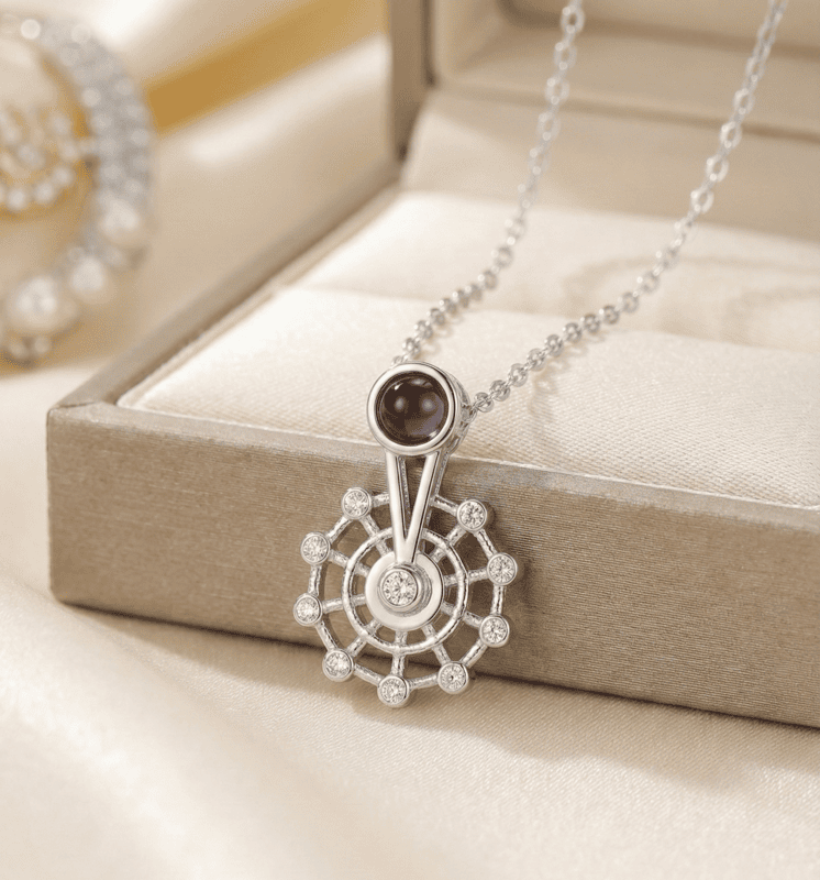 925 Silver Ethereal Amethyst Wheel Necklace