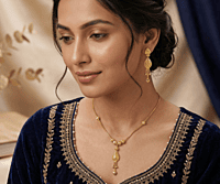 18 kt Gold Gilded Teardrop Necklace