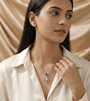 925 Silver Ethereal Amethyst Wheel Necklace