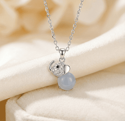 925 Silver Guardian Elephant Necklace