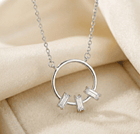925 Silver Radiant Halo Necklace