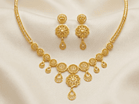 18 kt Gold Timeless Filigree Necklace Set