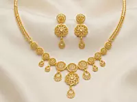 18 kt Gold Timeless Filigree Necklace Set