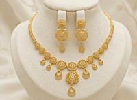 18 kt Gold Timeless Filigree Necklace Set