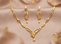 18 kt Gold Celestial Bloom Necklace Set