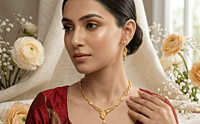 18 kt Gold Celestial Bloom Necklace Set