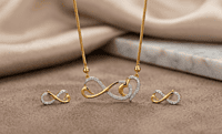 18 kt Gold Eternal Bond Necklace Set