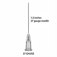 HMD Unolok Syringe 2.5ml 27G x 1.5 Inch Needle | Luer Lock Sterile Disposable Syringe | Box of 100