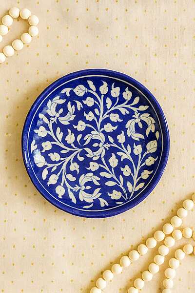 Indigo Bloom Decorative Plate