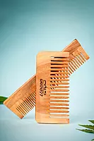 Handcrafted neem wood hair comb for smooth frizz free hair