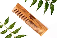 Handmade neem wood comb with wide and fine teeth Handmade neem wood comb with wide and fine teeth