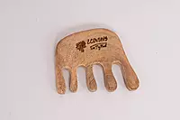 Neem wood massage comb for dandruff control and hair growth
