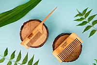 Sustainable neem hair comb for daily grooming and post shampoo use