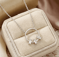 925 Silver Radiant Halo Necklace