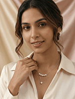 925 Silver Luminescent Pearl Cascade Necklace