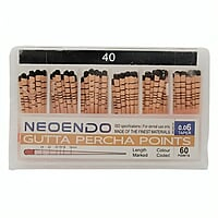 NeoEndo Gutta Percha Points 6% Length Marked – Root Canal GP Points