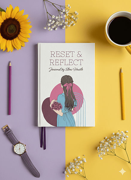 Reset & Reflect Edition (4-Month Guided Journal) Lady pink