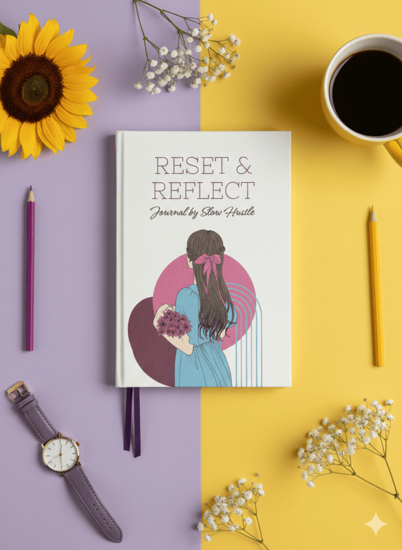 Reset & Reflect Edition (4-Month Guided Journal) Lady pink