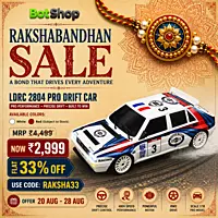 LDRC Model 2804PRO 1/28 Scale RC Drift Car (GTR Style - White)