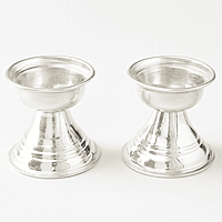 Mini German Silver Diya Set 2 Inch Size