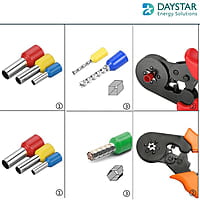 Ferrule Copper Crimp Connector - Insulated Cord Pin End Terminall Red for 1 sq mm (10 nos)