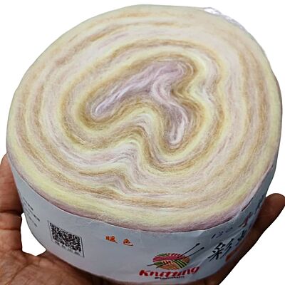 Rainbow Mohair Cake 130 Lite Brown Cream