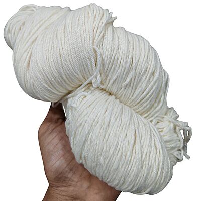 Cotton Yarn 4 Ply Half White Cotton Yarn 4 Ply Half White