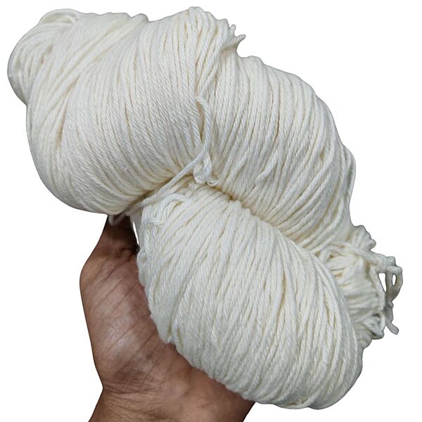 Cotton Yarn 4 Ply Half White