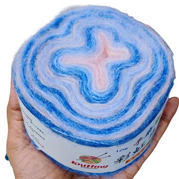 Rainbow Mohair Cake 106 Blue and Pink Swirl Rainbow Mohair Cake 106 Blue and Pink Swirl