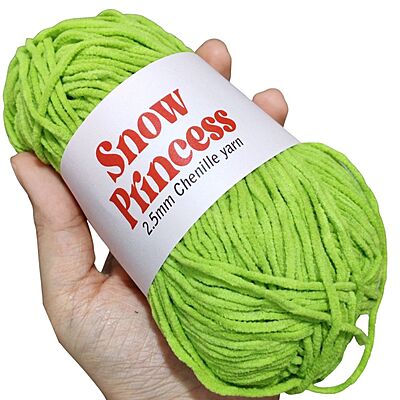 Snow Princess Chenille 124 Salad Green Snow Princess Chenille 124 Salad Green