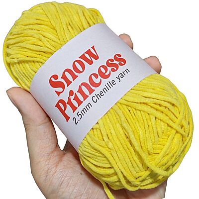 Snow Princess Chenille 125 Dull Yellow Snow Princess Chenille 125 Dull Yellow