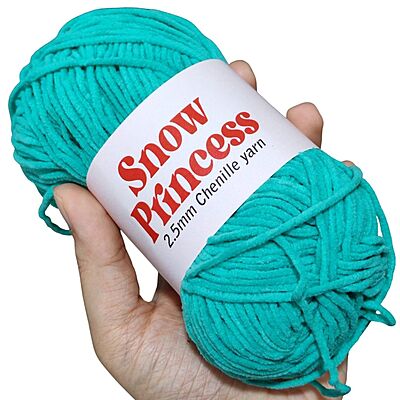 Snow Princess Chenille 127 Turquoise Green Snow Princess Chenille 127 Turquoise Green