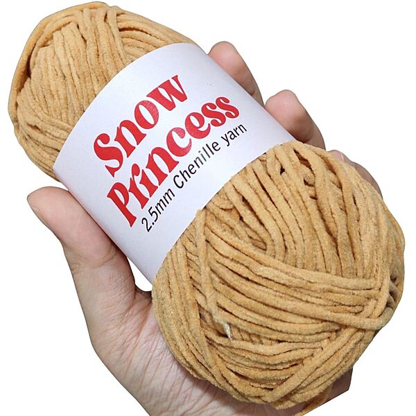 Snow Princess Chenille 129 Fawn Brown