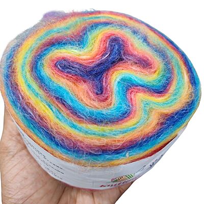 Rainbow Mohair Cake 112 Dark Rainbow