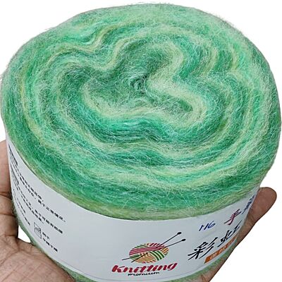 Rainbow Mohair Cake 116 Bright Green Swirl
