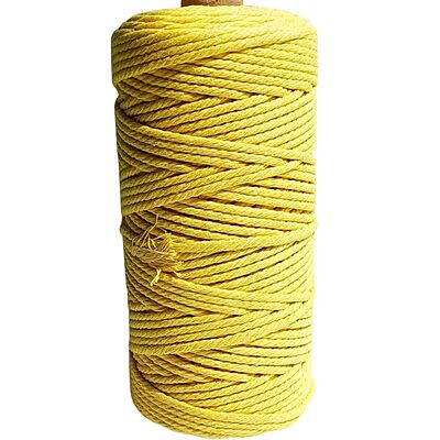Macrame Cord 3mm 100 Meters-Lite Yellow