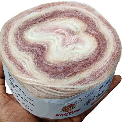 Rainbow Mohair Cake 128 Tan White Brown