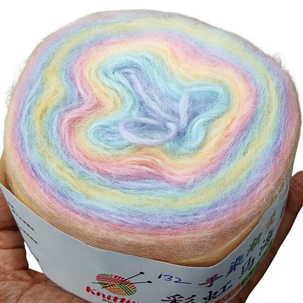 Rainbow Mohair Cake 132 Very Light Rainbow Rainbow Mohair Cake 132 Very Light Rainbow
