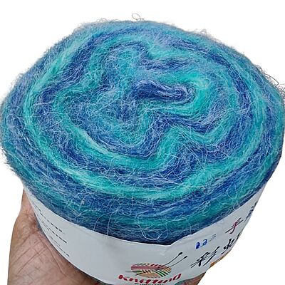 Rainbow Mohair Cake 133 Dark Blue Turquoise