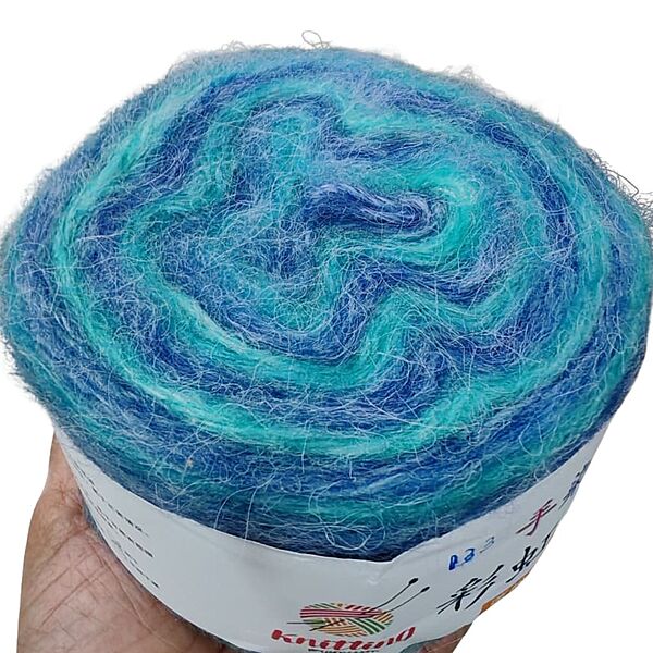 Rainbow Mohair Cake 133 Dark Blue Turquoise