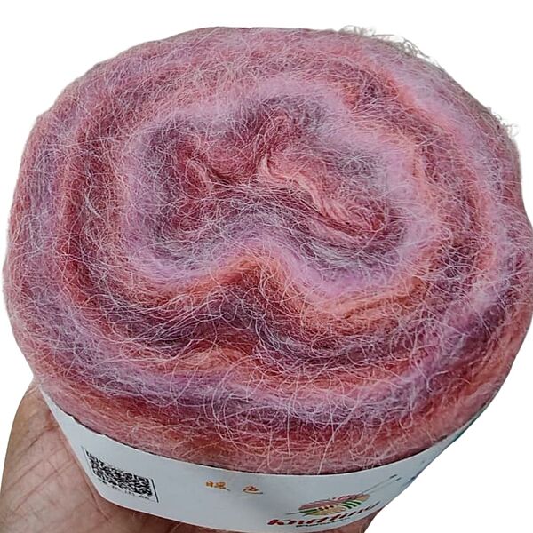 Rainbow Mohair Cake 135 Dark Brown Pink Brick Red Rainbow Mohair Cake 135 Dark Brown Pink Brick Red