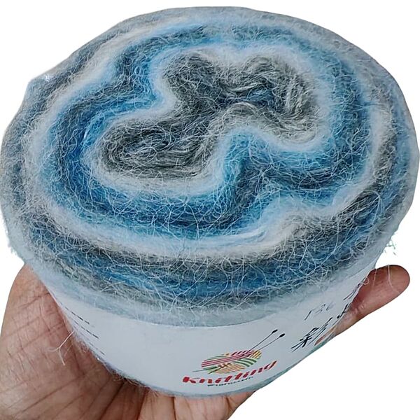 Rainbow Mohair Cake 136 Blue Black