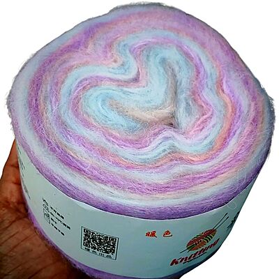 Rainbow Mohair Cake 137 Purple Blue