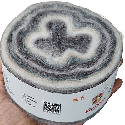 Rainbow Mohair Cake 138 Green Black White