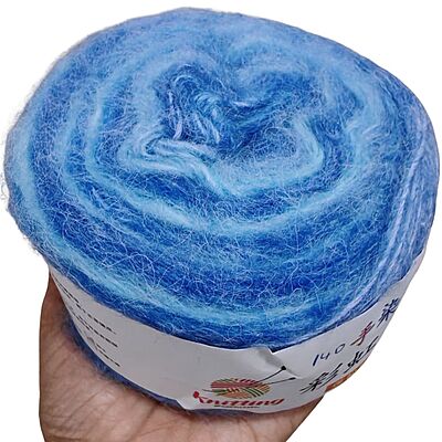 Rainbow Mohair Cake 140 Blue