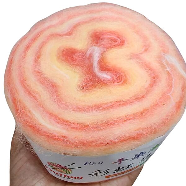 Rainbow Mohair Cake 144 Orange Peach Rainbow Mohair Cake 144 Orange Peach