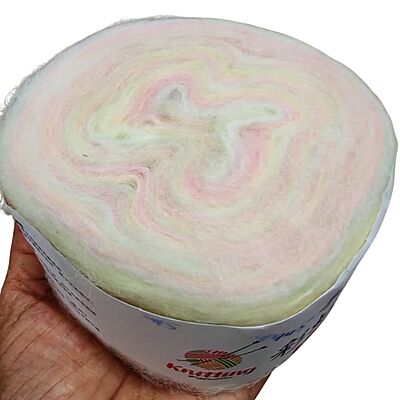 Rainbow Mohair Cake 145 Pastel Peach Green