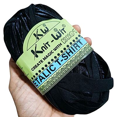 T-Shirt Yarn Metallic Black